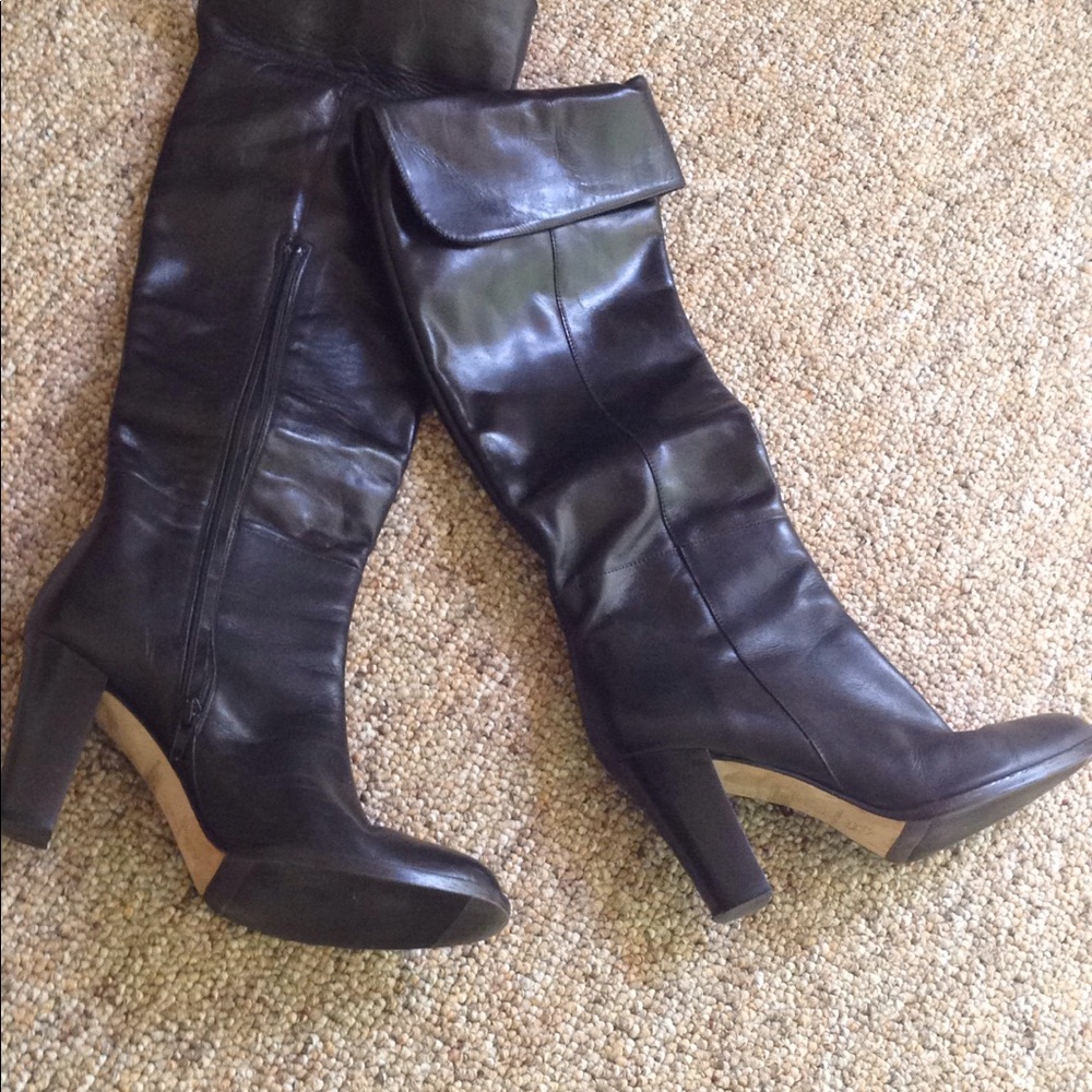 Awesome lumiani Italian black leather boots